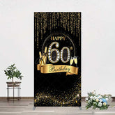 Aperturee Aperturee Gold 60Th Birthday Women Birthday Rectangle Backdrop